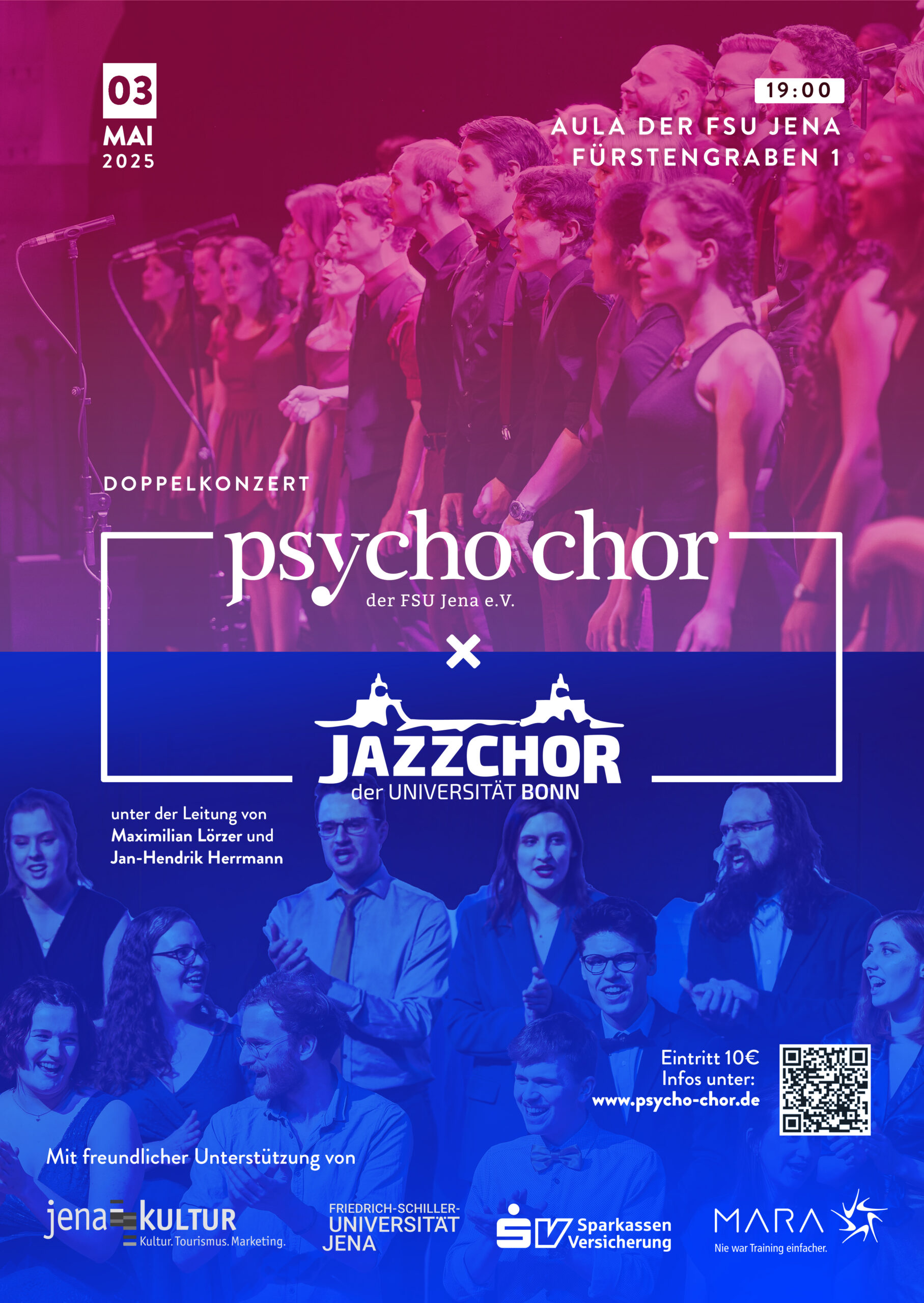 Plakat Psycho-Chor x Jazzchor der Uni Bonn 03.05.2025